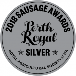 6 PREMIUM PORK & APPLE SAUSAGES • Sausage Awards 2018 40mm SILVER