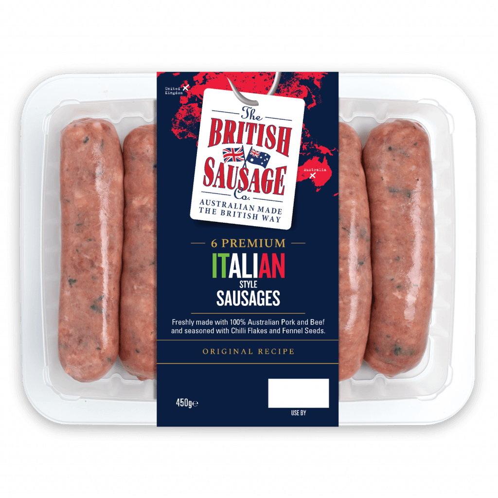 6 PREMIUM ITALIAN STYLE SAUSAGES • The British Sausage, Ham & Bacon Co