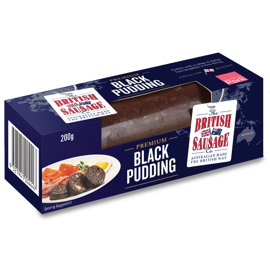 PREMIUM BLACK PUDDING • BSC Black Pudding 200g Blue Label WEB