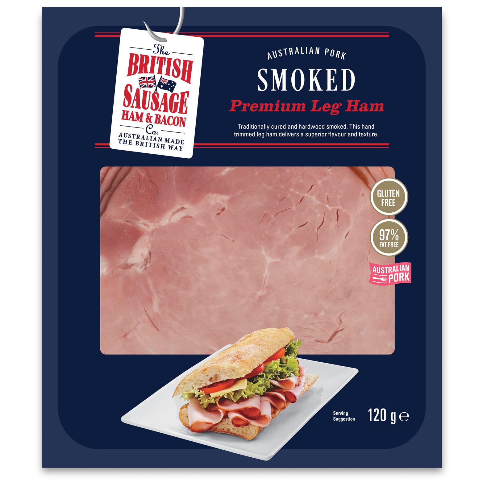 SMOKED PREMIUM LEG HAM &bull; BSHBC Leg Ham Smoked 120g SEPT 2025 WEB