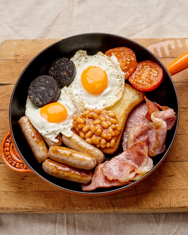 Big Saturday ahead. That means it's time for a big breakfast!What are you sticking your fork in first?