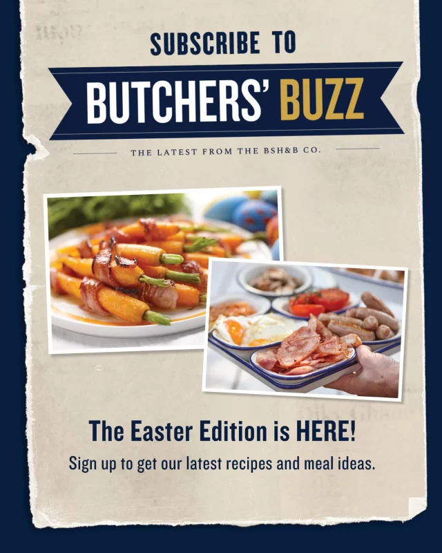 𝗘𝗮𝘀𝘁𝗲𝗿 𝗶𝘀 𝗷𝘂𝘀𝘁 𝗮𝗿𝗼𝘂𝗻𝗱 𝘁𝗵𝗲 𝗰𝗼𝗿𝗻𝗲𝗿! Check out our latest Butchers' Buzz Newsletter for recipe ideas including Bacon Wrapped Carrots 🥕PLUS you could WIN 1 of 4 British Sausage Co. Porcelain Mugs!Sign up via our link in bio.#competition #easterrecipes #eastermealideas #eastermeals #butchersbuzz