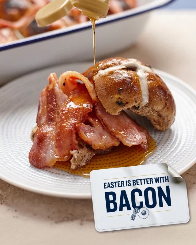 Come on... we all know it's true! 🥓Everything is better with bacon, and Easter is no exception. Whether it's adding a savoury kick to your hot cross buns, wrapping up pigs in blankets for the family, or topping off a salad, bacon is your best friend this Easter long weekend.#easterrecipes #easterfood #eastermealideas #hotcrossbunrecipe #baconhotcrossbun